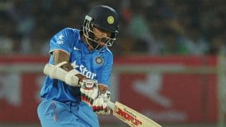 Shikhar Dhawan dismissed for 2 by Al-Amin Hossain against Bangladesh in 1st T20I at Asia Cup T20 2016